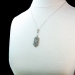 Art Deco 1930's Aquamarine Diamond Seed Pearl Filigree Pendant Necklace 14k White Gold