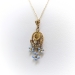 Antique Pearl Enamel Diamond Pendant Circa 1920's Edwardian Wedding Graduation Gift 14k GF