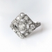 Art Deco Engagement Ring Circa 1930's .72ct t.w. Vintage Old Wedding Anniversary Ring Platinum