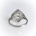 Art Deco Engagement Ring Circa 1930's .72ct t.w. Vintage Old Wedding Anniversary Ring Platinum