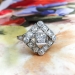 Art Deco Engagement Ring Circa 1930's .72ct t.w. Vintage Old Wedding Anniversary Ring Platinum