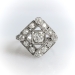 Art Deco Engagement Ring Circa 1930's .72ct t.w. Vintage Old Wedding Anniversary Ring Platinum