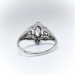 Art Deco Engagement Ring Circa 1930's .76ct t.w. Marquise Mixed Cut Diamond Filigree Hand Engraved Ring Platinum