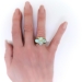 Vintage 8.10ct t.w. Opal Diamond Ring Circa 1970's Huge Cocktail Statement Anniversary Birthstone Ring 18k