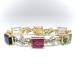 Beautiful Vintage 28.52ct t.w. Multi-Gemstone Diamond Bracelet 18k Platinum 6.25' Inch Wrist