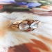 Antique Moonstone Garnet Ring Circa 1900's Stacking Statement Pinky Birthstone Ring 10k Rose Gold