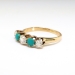 Rare Turquoise Diamond Ring .83ct t.w. Circa 1900's Antique Five Stone Band 18k Rose Yellow Gold 18k