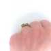 Rare Turquoise Diamond Ring .83ct t.w. Circa 1900's Antique Five Stone Band 18k Rose Yellow Gold 18k