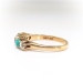 Rare Turquoise Diamond Ring .83ct t.w. Circa 1900's Antique Five Stone Band 18k Rose Yellow Gold 18k