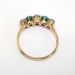 Rare Turquoise Diamond Ring .83ct t.w. Circa 1900's Antique Five Stone Band 18k Rose Yellow Gold 18k