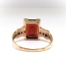 Vintage Garnet Diamond Ring Circa 1930's 4.24ct t.w. Emerald Cut Birthstone Statement Engagement Ring 10k Rose Gold