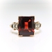 Vintage Garnet Diamond Ring Circa 1930's 4.24ct t.w. Emerald Cut Birthstone Statement Engagement Ring 10k Rose Gold