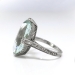 Art Deco Aquamarine Ring Circa 1930's Vintage 5.49ct Marquise Birthstone Cocktail Wedding Filigree Ring 18k White Gold