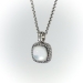 Estate David Yurman Quartz Mother Of Pearl Doublet & Diamond Albion Pendant 18inch Chain Sterling Silver