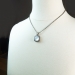 Estate David Yurman Quartz Mother Of Pearl Doublet & Diamond Albion Pendant 18inch Chain Sterling Silver