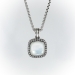 Estate David Yurman Quartz Mother Of Pearl Doublet & Diamond Albion Pendant 18inch Chain Sterling Silver