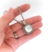 Estate David Yurman Quartz Mother Of Pearl Doublet & Diamond Albion Pendant 18inch Chain Sterling Silver