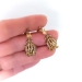 Antique Rose Cut Earrings .30ct t.w. Diamond Drops Rose-Yellow Gold 14k 