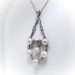 Vintage Wedding Necklace Pendant .27ct t.w. Diamond & Pearl Composite 14k Sterling Silver 24'