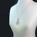 Vintage Wedding Necklace Pendant .27ct t.w. Diamond & Pearl Composite 14k Sterling Silver 24'