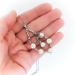 Vintage Wedding Necklace Pendant .27ct t.w. Diamond & Pearl Composite 14k Sterling Silver 24'