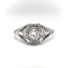 Art Deco Engagement Ring Circa 1930's .18ct Diamond Solitaire Filigree Bird Motif Vintage Ring 18k White Gold