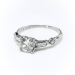 Art Deco Engagement Ring Circa 1930's .69ct t.w. Vintage Wedding Ring Platinum