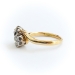 Vintage Toi Et Moi Diamond Engagement Ring Circa 1970's .56ct t.w. Old European Cut Bypass Ring 18k Yellow White Gold