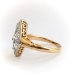 Antique Diamond Ring Circa 1915 Edwardian 1.47ct t.w. Old Mine Diamond Shield Navette Cocktail Ring 14k Platinum