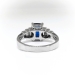 Sapphire Diamond Engagement Ring Estate Levian 2.30ct t.w. Cocktail Birthstone Anniversary Wedding Ring 18k White Gold