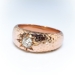 Rare Diamond Wedding Ring Circa 1900's .50ct Old European Cut Bailey Banks Biddle Hammered Rose Gold Solitaire Ring 14k