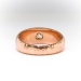 Rare Diamond Wedding Ring Circa 1900's .50ct Old European Cut Bailey Banks Biddle Hammered Rose Gold Solitaire Ring 14k