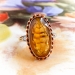 Antique Citrine Diamond Ring Circa 1920's 6.03ct t.w. Edwardian Birthstone Statement Ring 14k Yellow Gold