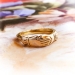 Rare Antique Gimmel Ring Fede Gimmal Circa 1880's Victorian Hands Opening Wedding Ring 10k Yellow Gold