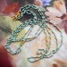 Modern Turquoise and 22K Gold Bead Necklace
