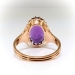 Antique 4.28ct Oval Amethyst Solitaire Ring Circa 1900's Art Nouveau Birthstone Statement Ring 14k Rose Gold