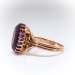 Antique 4.28ct Oval Amethyst Solitaire Ring Circa 1900's Art Nouveau Birthstone Statement Ring 14k Rose Gold