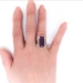 Antique Emerald Cut Amethyst Solitaire Ring Circa 1928 9.85ct Art Deco Birthstone Statement Ring 14k