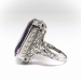 Antique Emerald Cut Amethyst Solitaire Ring Circa 1928 9.85ct Art Deco Birthstone Statement Ring 14k