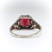 Antique 2.62ct Cushion Cut Garnet Engagement Ring Circa 1930's Vintage Birthstone Statement Ring 14k White Gold