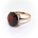 Antique 7ct Oval Garnet Solitaire Ring Circa 1920's Edwardian Birthstone Statement Ring 12k Rose Gold