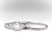 Vintage Engagement Wedding Set .59ct. t.w. Emerald Cut Diamond and Baguette Engagement Ring Wedding Band Set Platinum