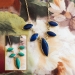 Vintage Lapis and Malachite Reversible Necklace 14K