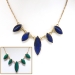 Vintage Lapis and Malachite Reversible Necklace 14K