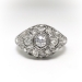 Art Deco Engagement Ring Circa 1930's 1.07ct t.w. Vintage Old Wedding Anniversary Ring Platinum