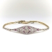 Antique Ruby Diamond Bracelet Circa 1920's Edwardian Vintage Rose Cut Diamond Lab Ruby 18k 6.25 Inch Wrist