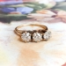 Antique 1.43ct t.w. Diamond Anniversary Engagement Ring Circa 1900's 14k Rose Yellow Gold