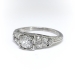 Art Deco Engagement Ring Circa 1930's .64ct Diamond Filigree Hand Engraved Wedding Anniversary Vintage Ring Platinum