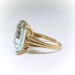 Vintage Emerald Cut Aquamarine Ring Circa 1960's Vintage 7.81ct Cocktail Wedding 14k Yellow Gold Solitaire Ring