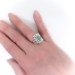 Art Deco Aquamarine Diamond Ring Circa 1930's 16.30ct t.w. Emerald Cut Aquamarine & Old Diamond Engagement Ring Platinum